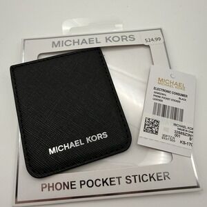 Michael Kors Phone Pocket Sticker with Adhesive Backing - Black